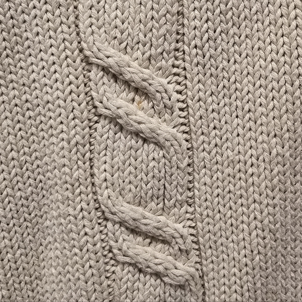 Vintage Abercrombie & Fitch Cream V-Neck Chunky Sweater Vest Size M - Picture 3 of 7